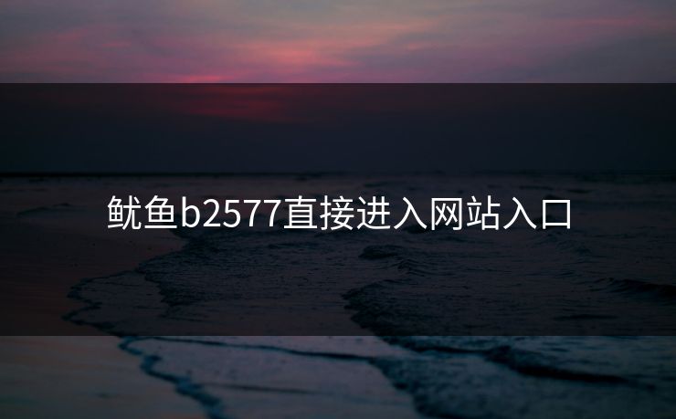 鱿鱼b2577直接进入网站入口
